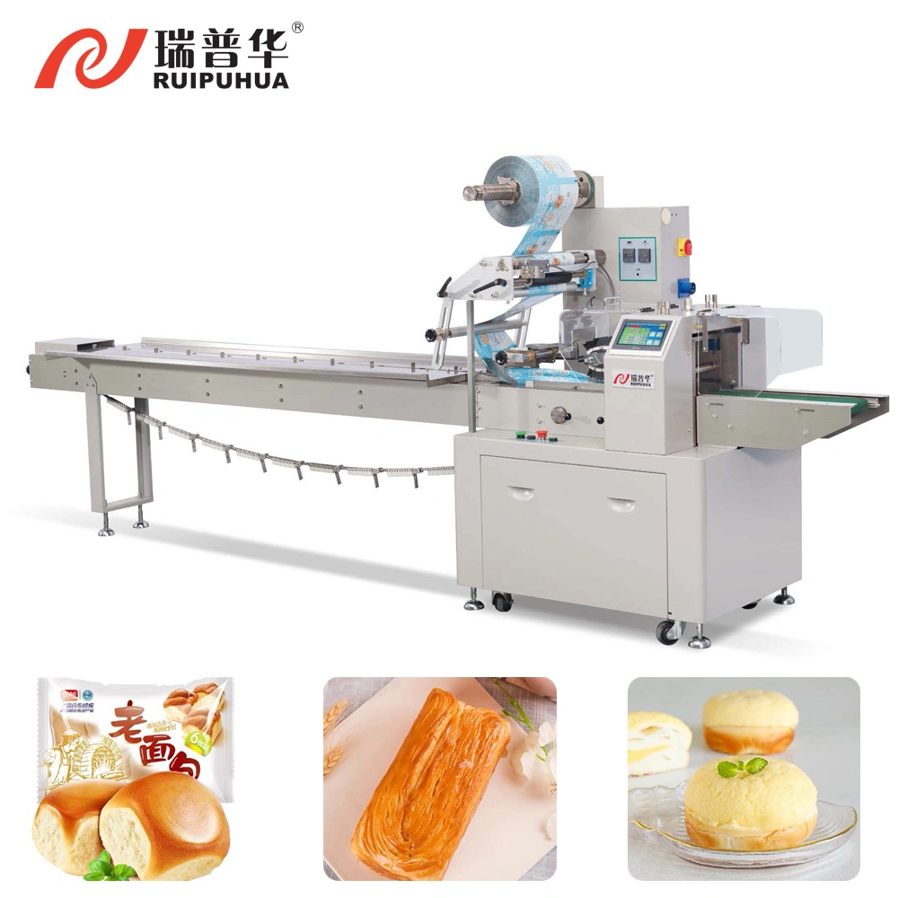Swiss Roll Layer Cake Cupcake Muffins Buns Bread Cookies Biscuits Full Automatic Feeding and Packing Machine