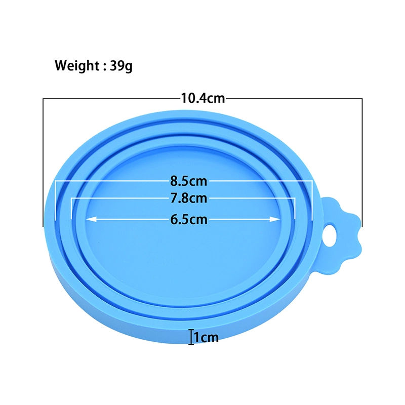 Universal Size One Fit 3 Standard Size Silicone Pet Food Can Cover Can Lids