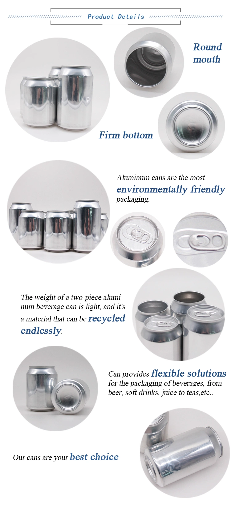 BPA Free 150ml 180ml 200ml 500ml Beverage Beer Cans Aluminum Cans