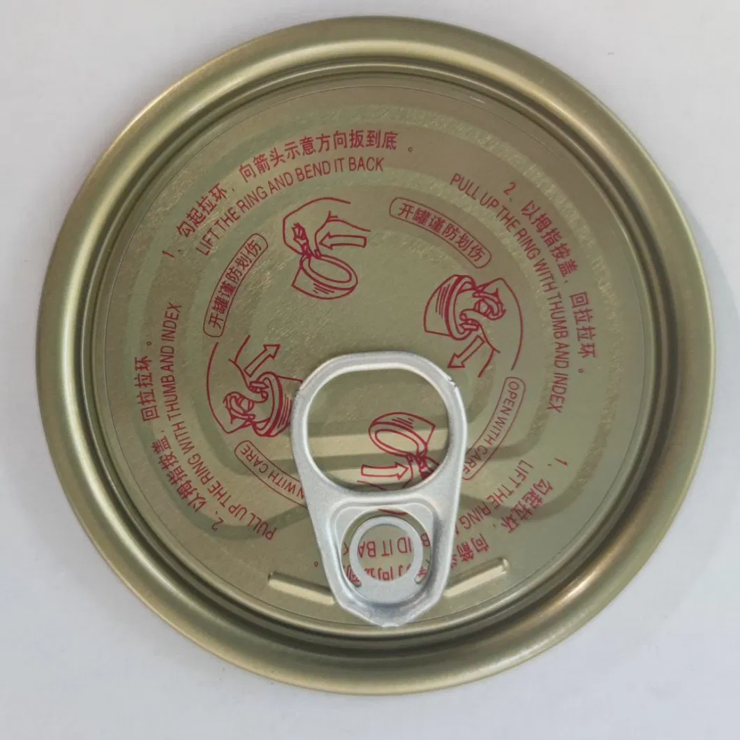 202# High Quality Tinplate Easy Open Tin Can Lid