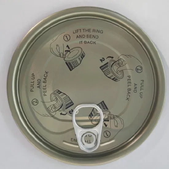 202# High Quality Tinplate Easy Open Tin Can Lid