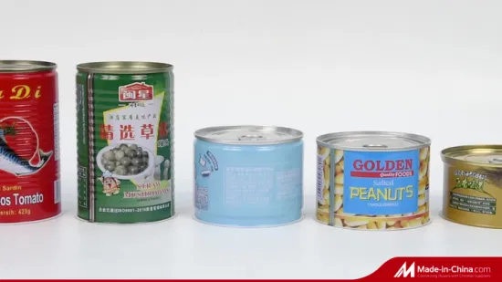 9124# 3 Piece Round Tin Food Can for Food Packaging with Eoe