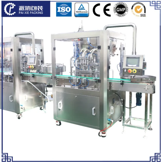 Automatic 4/6/8 Heads Piston Pump Filling Machine for Food/Cosmetic/Beverage /Oil/Cream / Soap Liquid Paste Product Packing Machinery Machine Bottling Line
